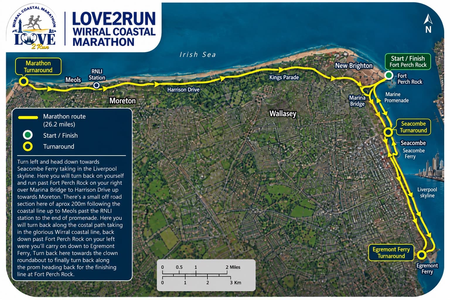 Map of the Marathon route