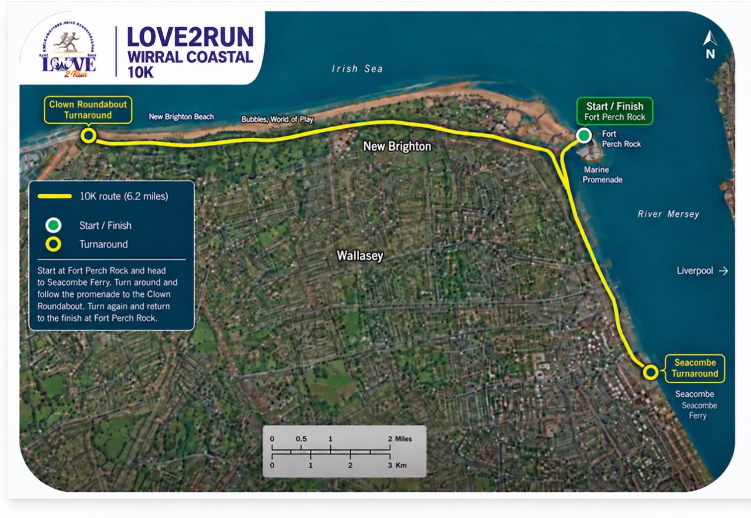 Map of the 10K route